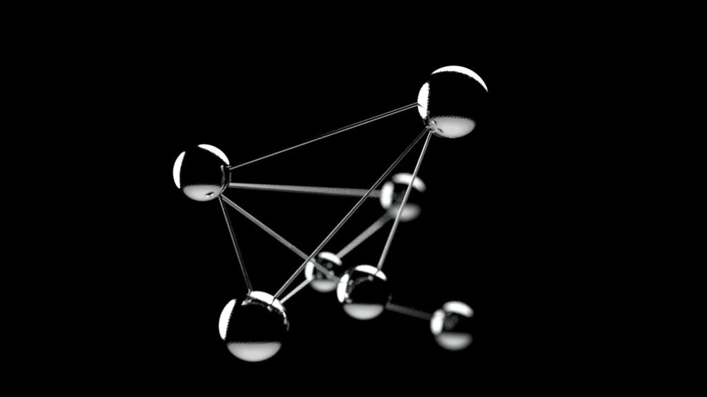 Ball-and-stick model of a molecule