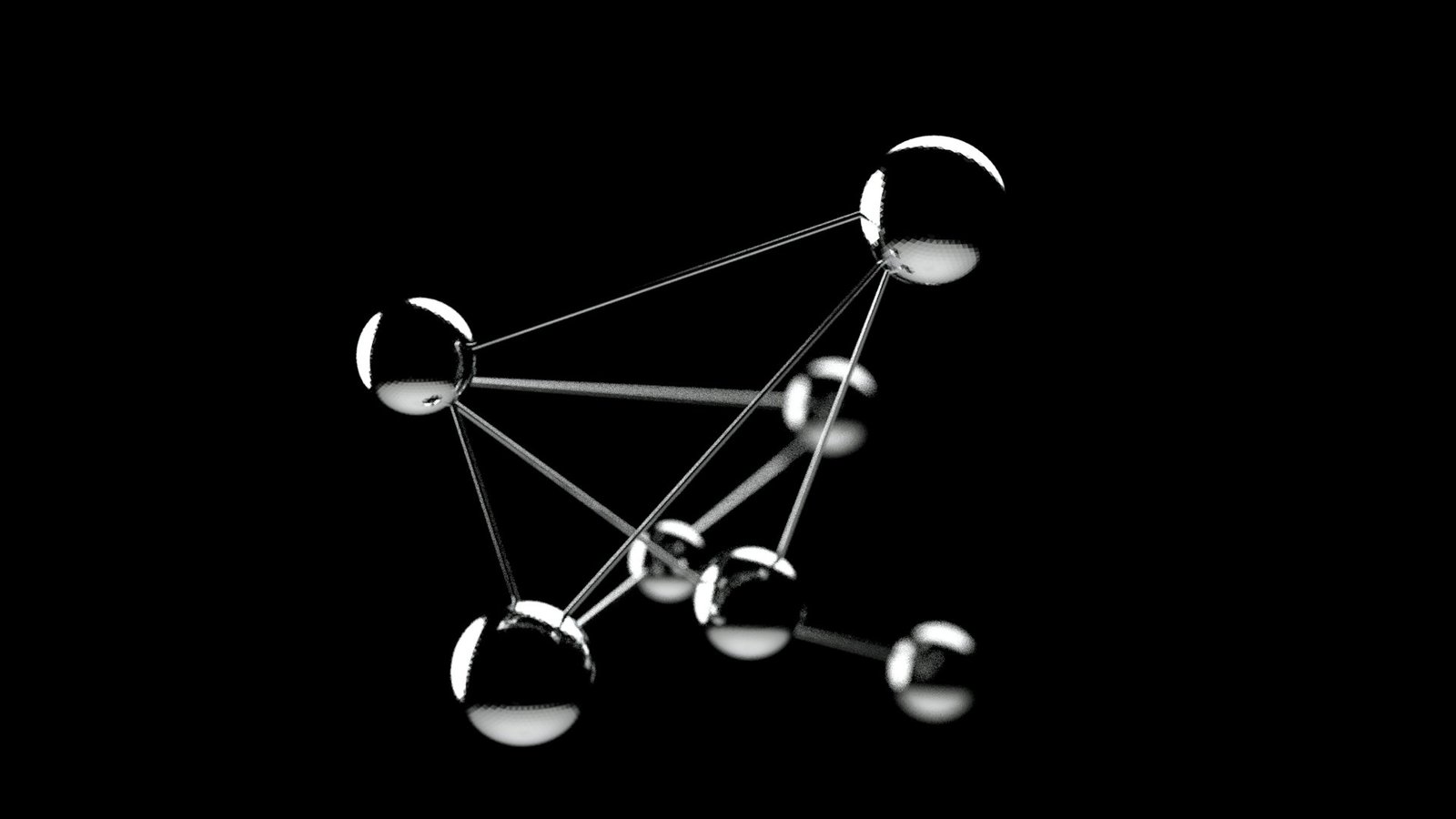Ball-and-stick model of a molecule