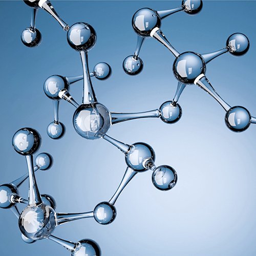 Ball-and-stick model of a molecule
