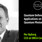 Per Nyberg presenting quantum defence applications on ORCA photonic systems
