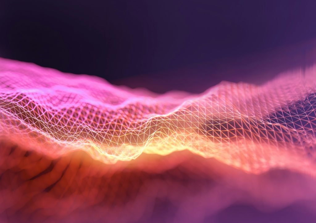Abstract colourful waves representing distributions