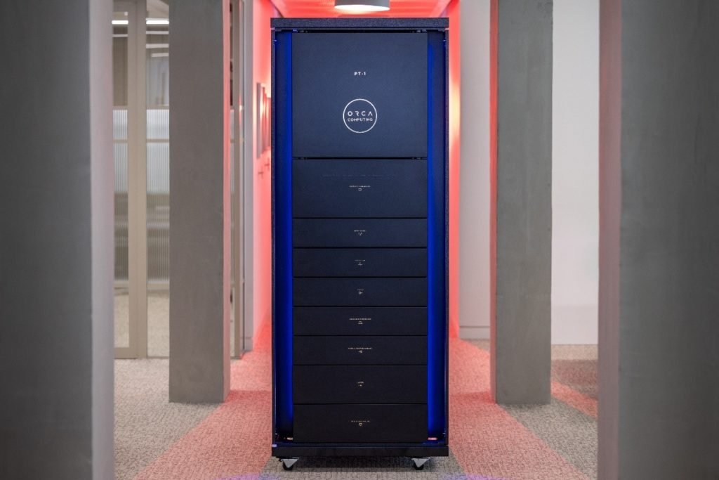 ORCA PT-1 quantum computer installed in a data centre