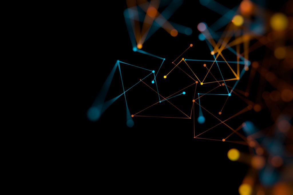 Abstract network of connected nodes