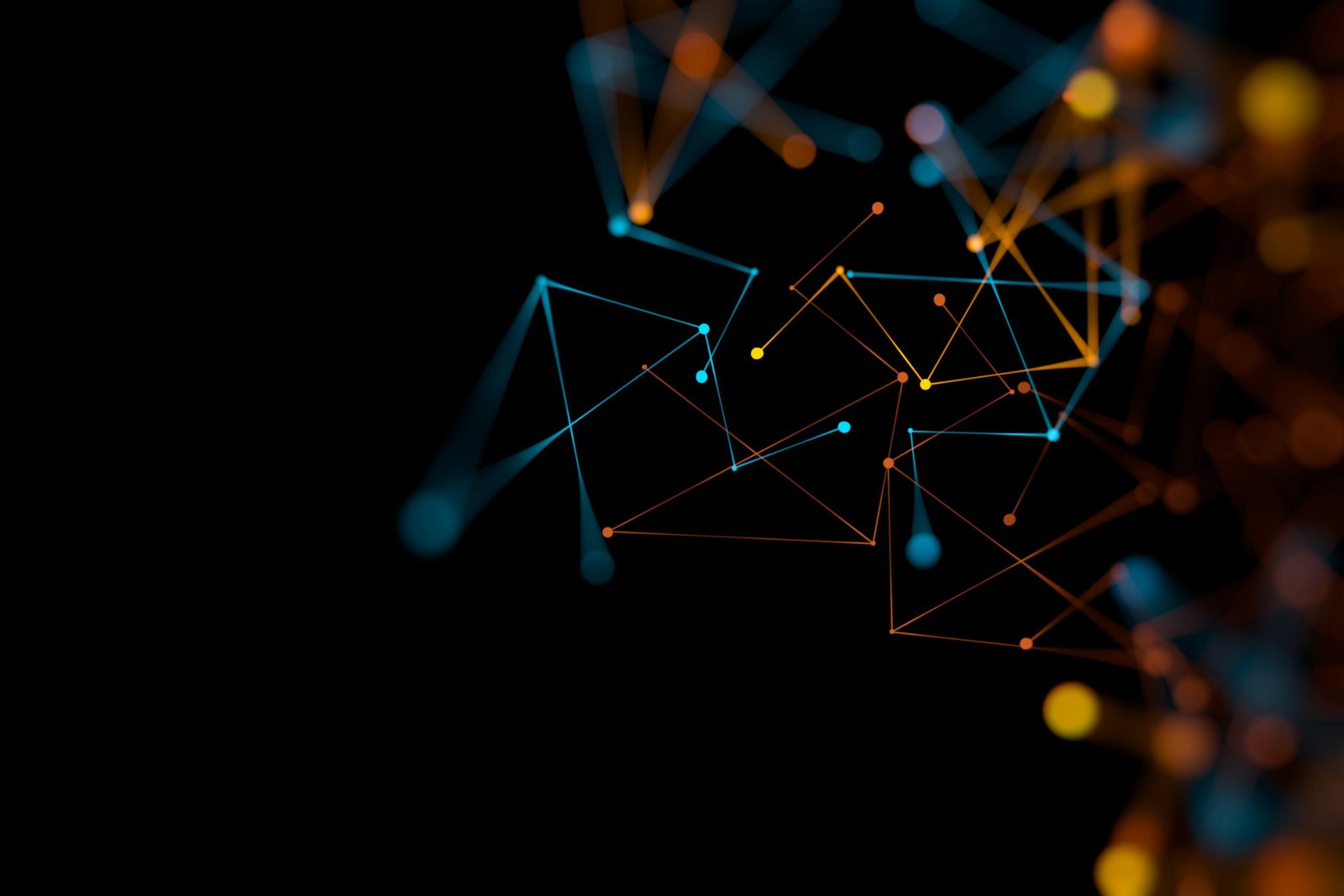 Abstract network of connected nodes