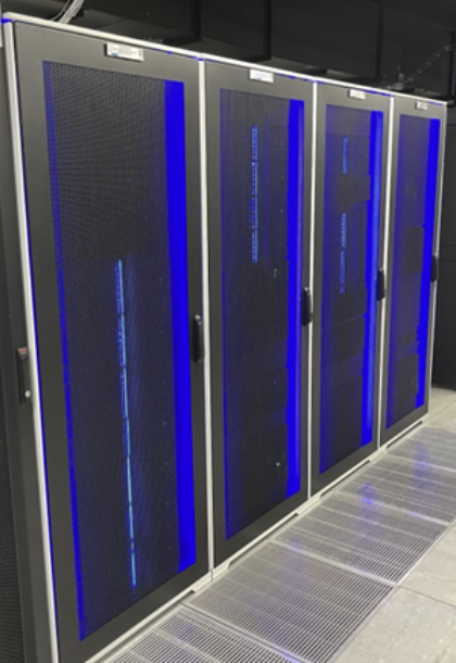 Row of ORCA photonic quantum computer cabinets