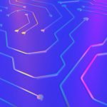 Abstract illustration of electronic circuits