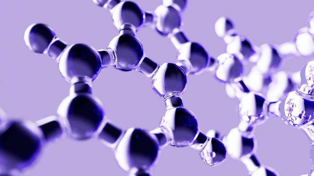 Illustration of connected molecular structures