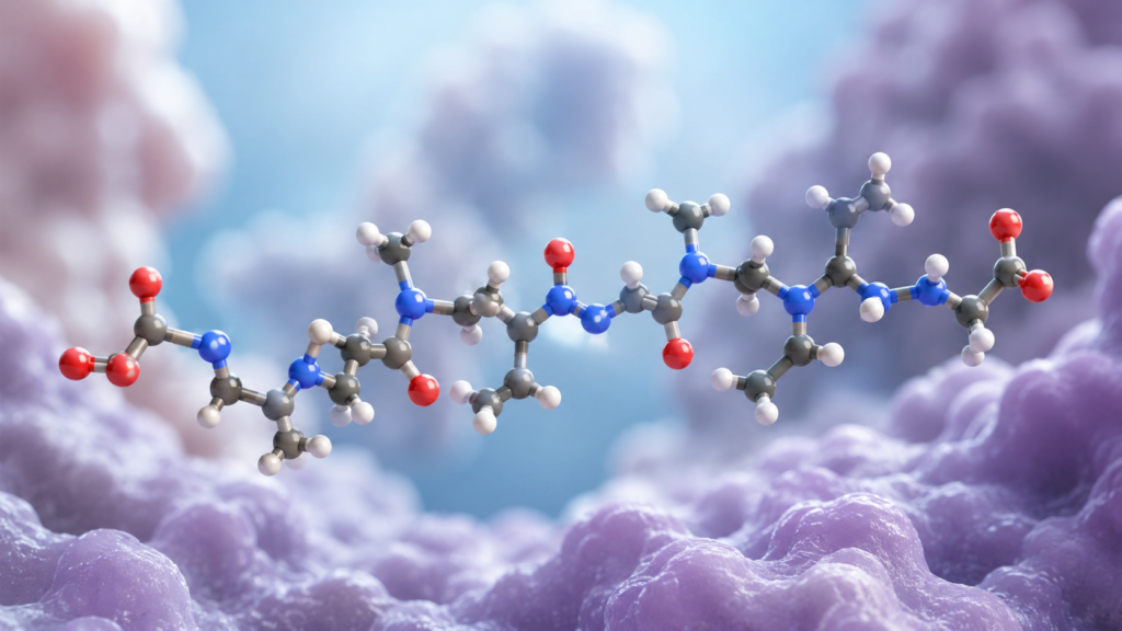 Illustration of a peptide molecular structure