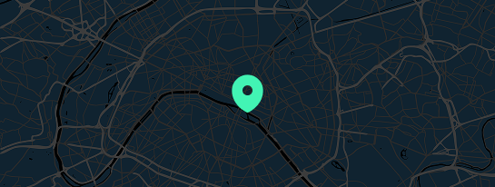 Map marking the event location in London